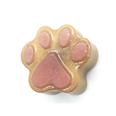Brown paw w/ pink toe beans resin magnet Brown paw w/ pink toe beans resin magnet