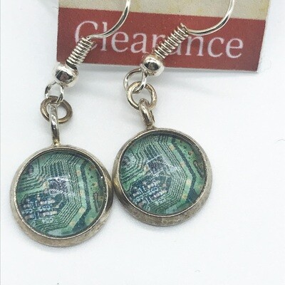 Photo Earrings - Dangle circuit boards Photo Earrings - Dangle circuit boards