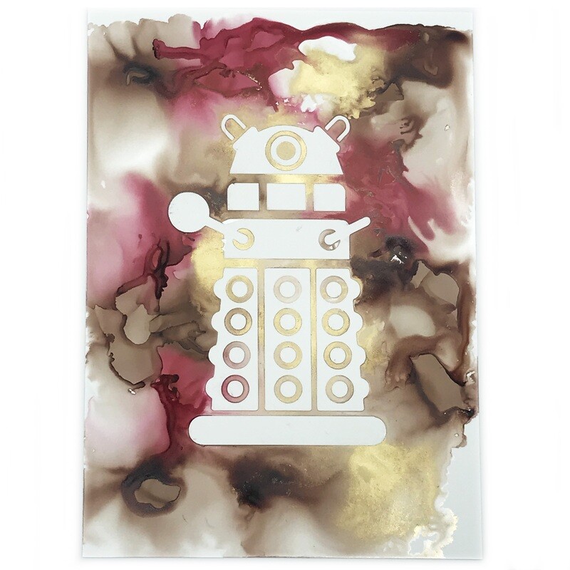 5x7" Original Dalek painting