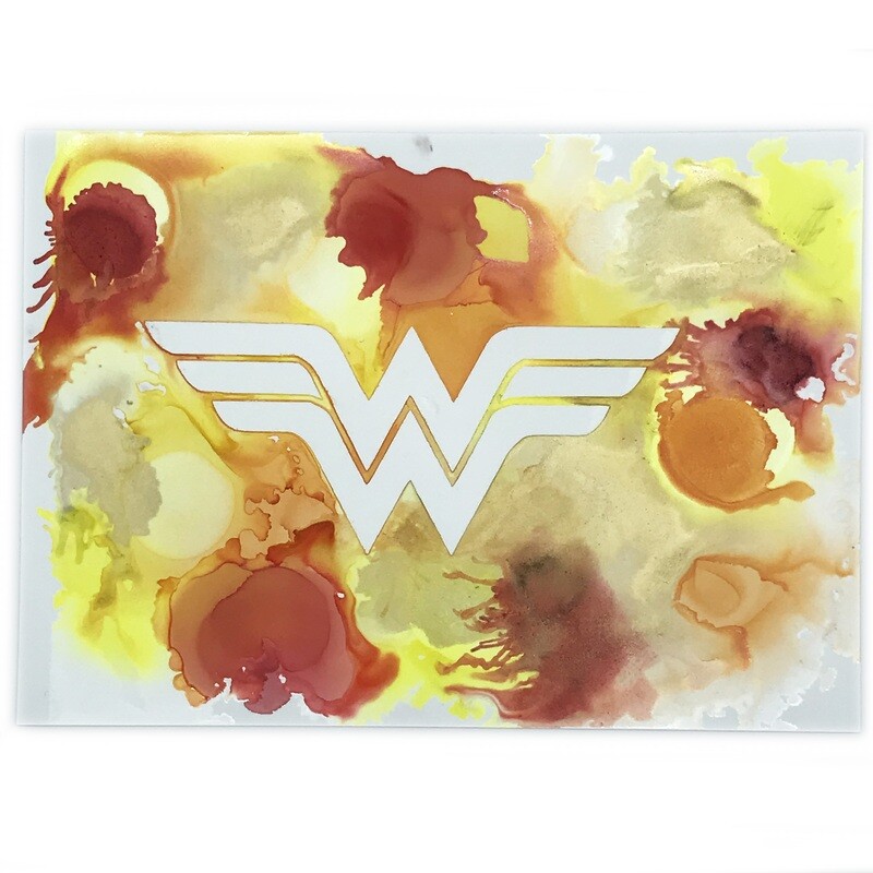5x7" Original Female Superhero painting
