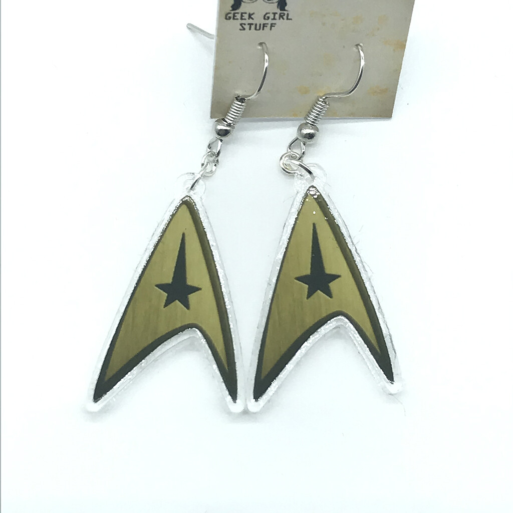 Commander acrylic charm earrings