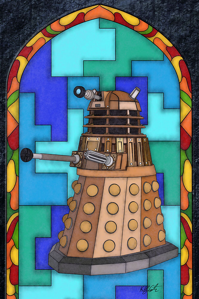 Stained Glass - Dalek painting