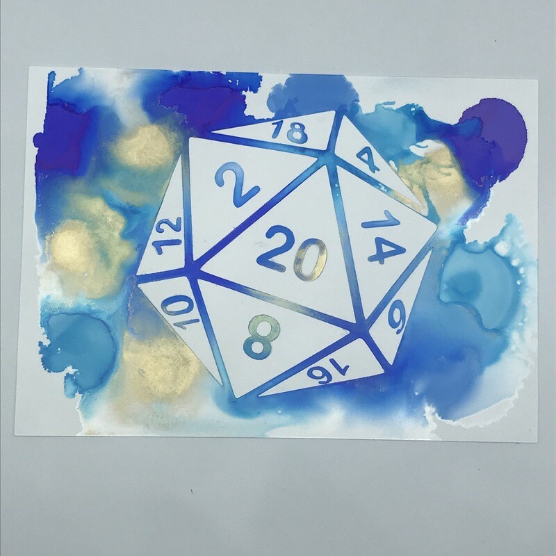5x7" Original D20 painting