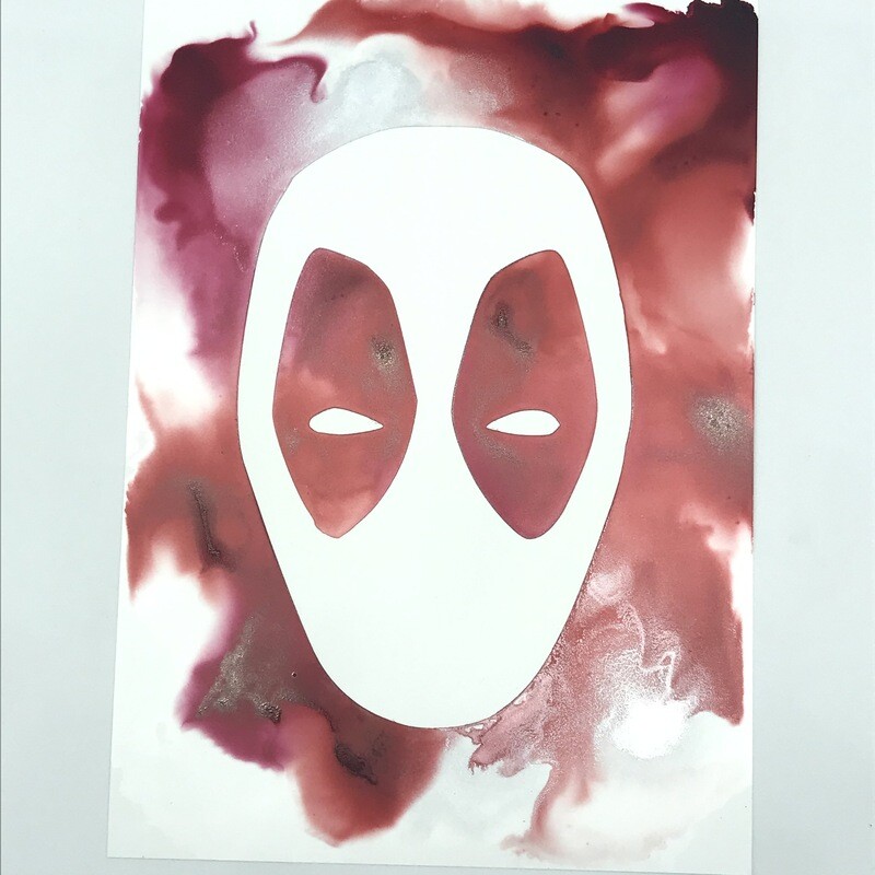 5x7" Original Assassin Superhero painting