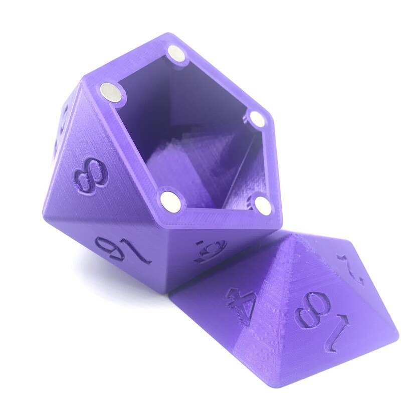 D20 Dice Box - Shiny Purple