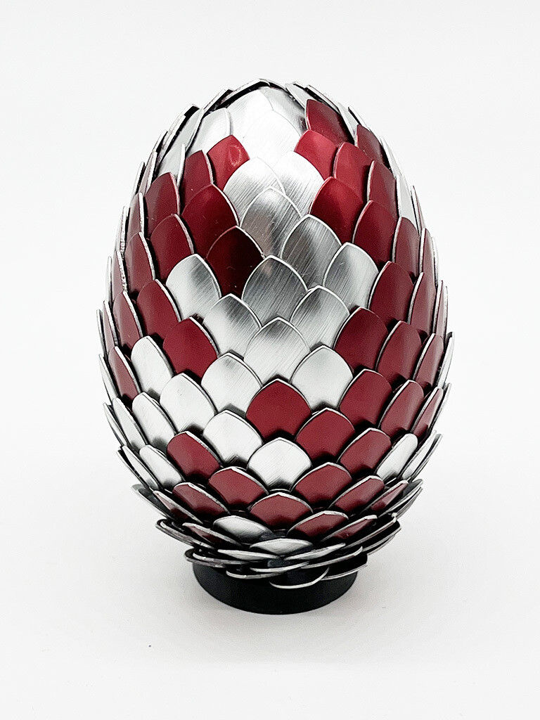 Dragon Egg - Red & Silver