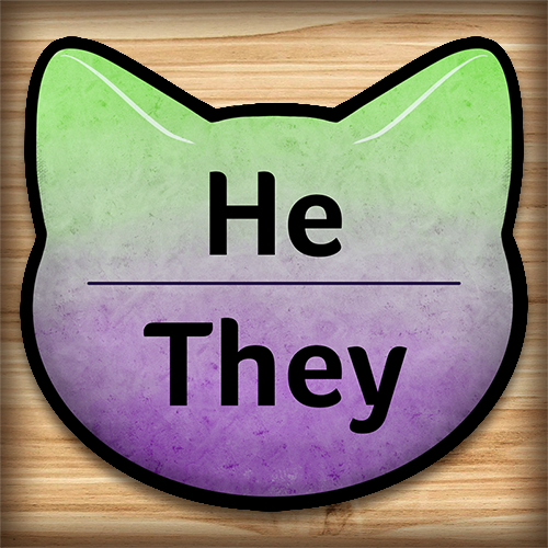 Waterproof sticker - He-They pronouns