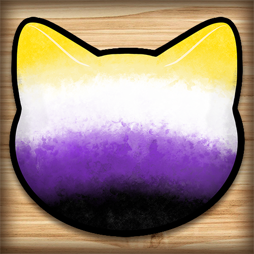 Waterproof sticker - Nonbinary Pride