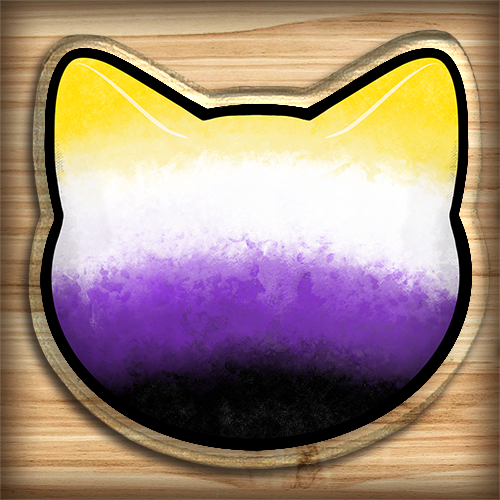 Acrylic pin - Nonbinary Pride