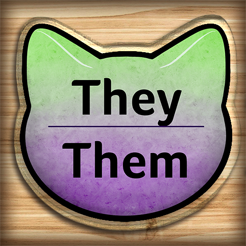 Acrylic pin - They-Them pronouns