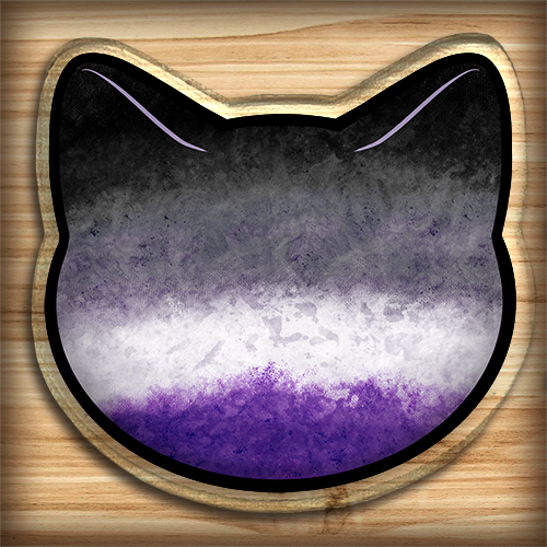 Acrylic pin - Asexual Pride