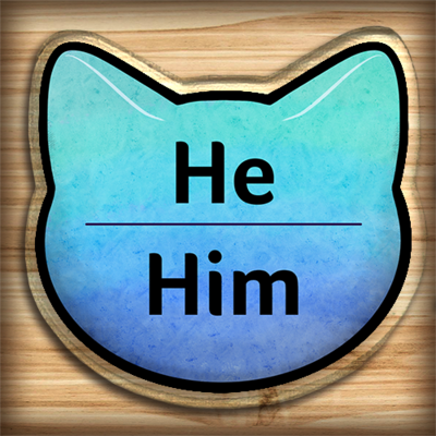 Acrylic pin - He-Him pronouns