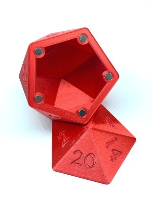 D20 Dice Box - Shiny Red
