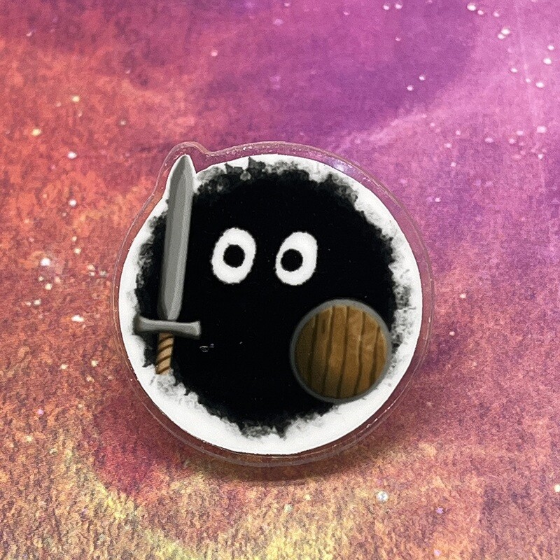 Acrylic pin - Warrior Soot