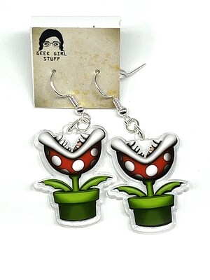 Plant acrylic charm earrings