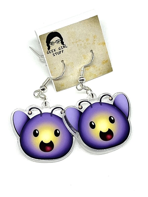 Firefly slime acrylic charm earrings