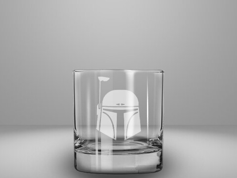 Etched 10oz rocks glass - Bounty Hunter