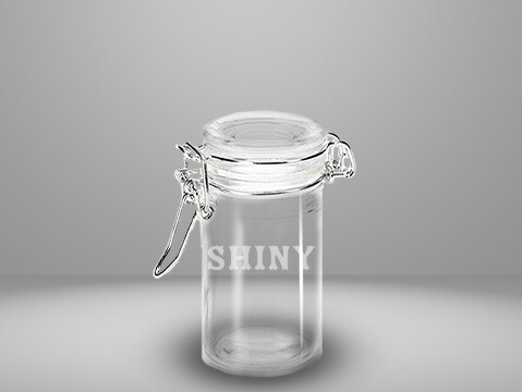 Etched 3oz glass jar - Shiny