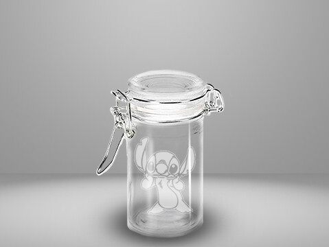 Etched 3oz glass jar - Alien Friend