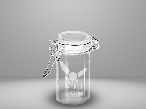 Etched 3oz glass jar - Fairy in a Jar
