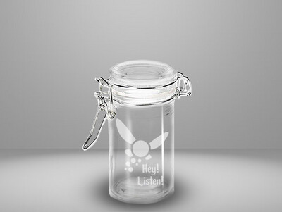 Etched 3oz glass jar - Fairy in a Jar