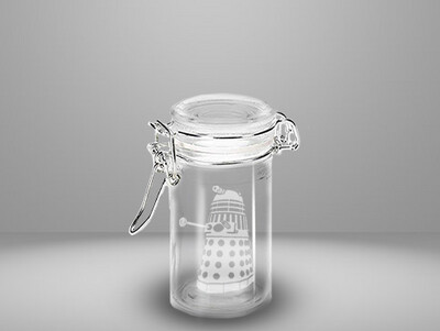 Etched 3oz glass jar - Dalek