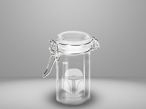 Etched 3oz glass jar - Bounty Hunter
