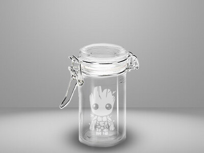 Etched 3oz glass jar - Tree Friend