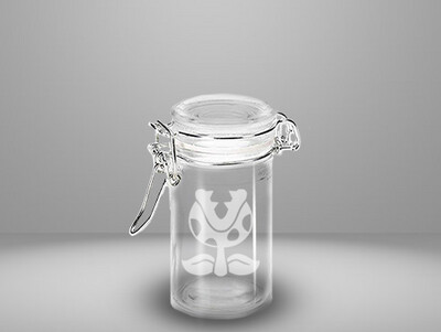 Etched 3oz glass jar - Plant