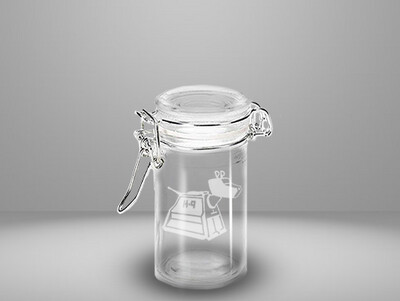 Etched 3oz glass jar - K-9