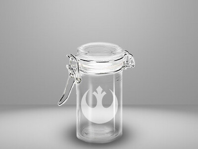 Etched 3oz glass jar - Rebel