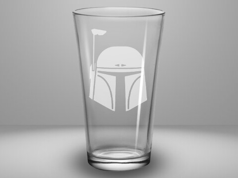 Etched 16oz pub glass - Bounty Hunter