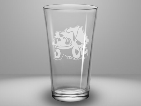 Etched 16oz pub glass - Plant Pet
