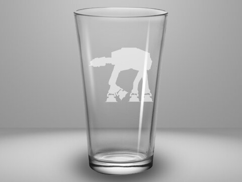 Etched 16oz Pub glass - AT AT