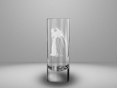 Etched 2oz shot glass - Weeping Angel