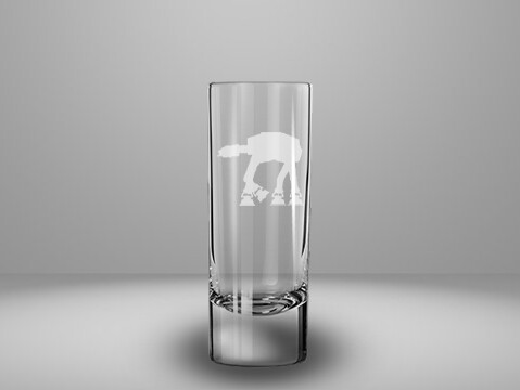 Etched 2oz shot glass - AT AT