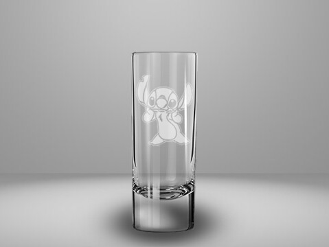 Etched 2oz shot glass - Alien Friend