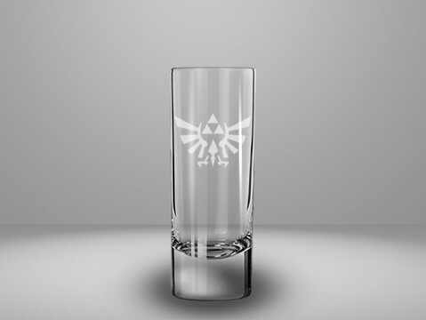 Etched 2oz shot glass - Tri Force