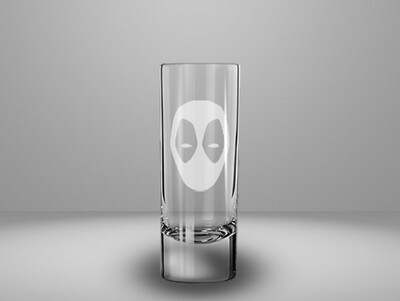 Etched 2oz shot glass - Deadpool