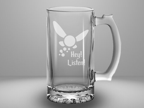 Etched 13oz glass mini stein - Navi