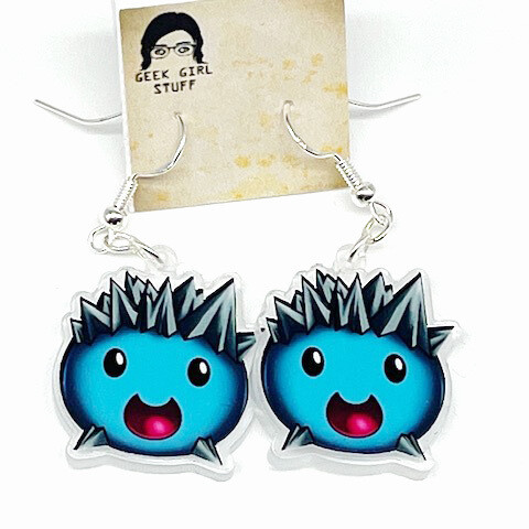 Rock slime acrylic charm earrings