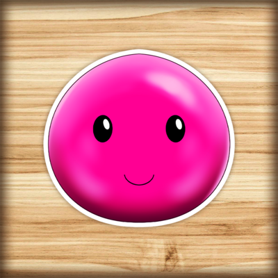 Waterproof sticker - Pink slime