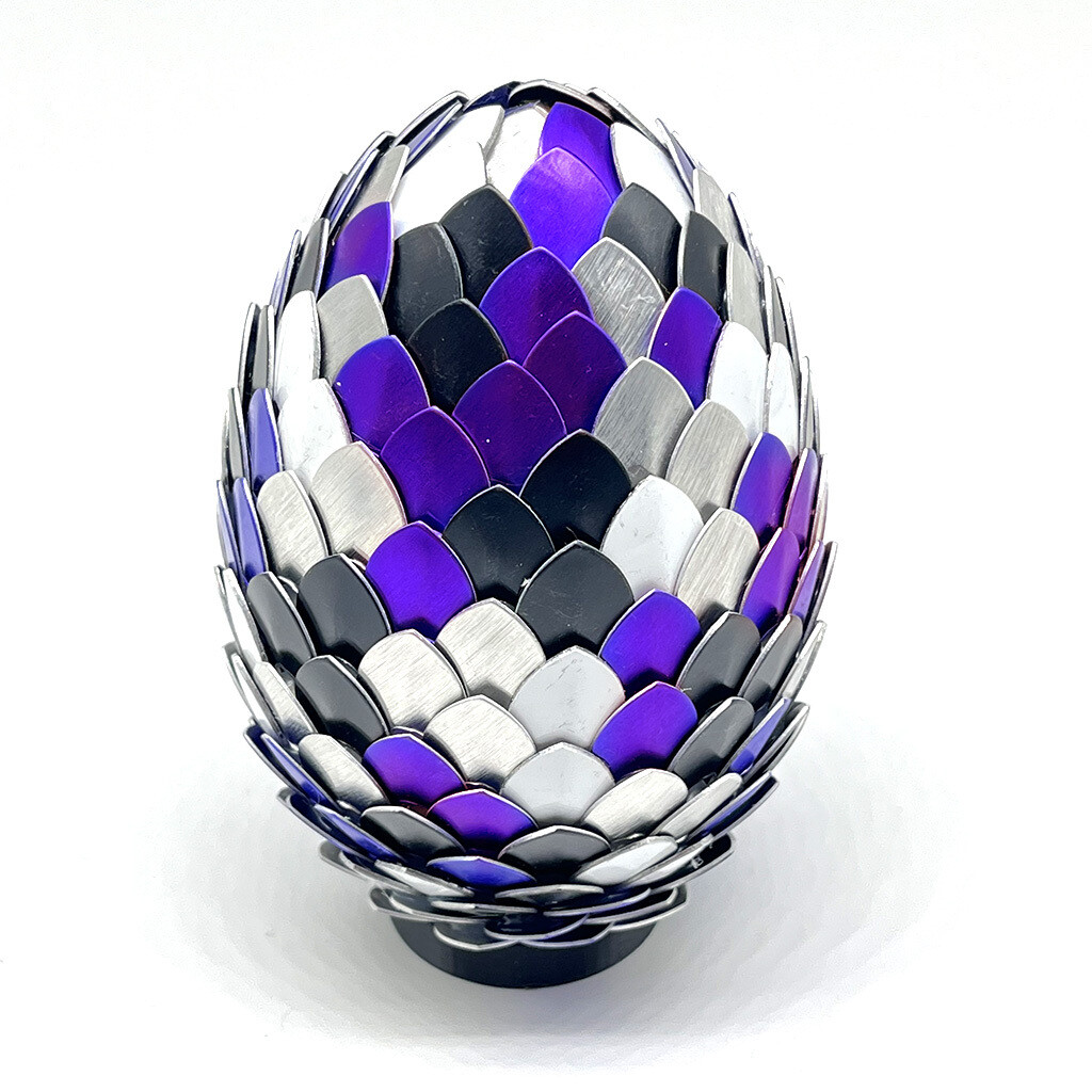 Dragon Egg - Purple, White, Silver, and Black
