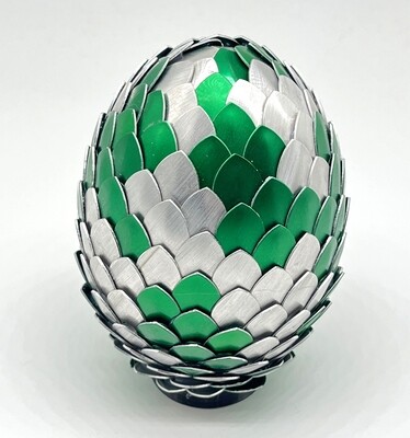 Dragon Egg - Green and Silver
