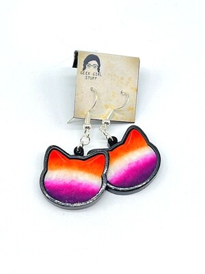 Lesbian acrylic charm earrings