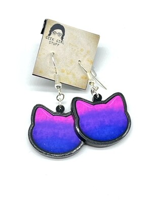 Bisexual acrylic charm earrings