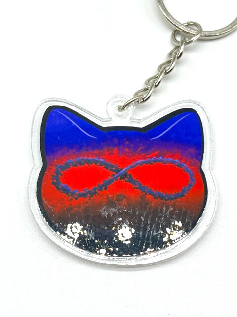 Polyamorous acrylic charm keychain, zipper clip