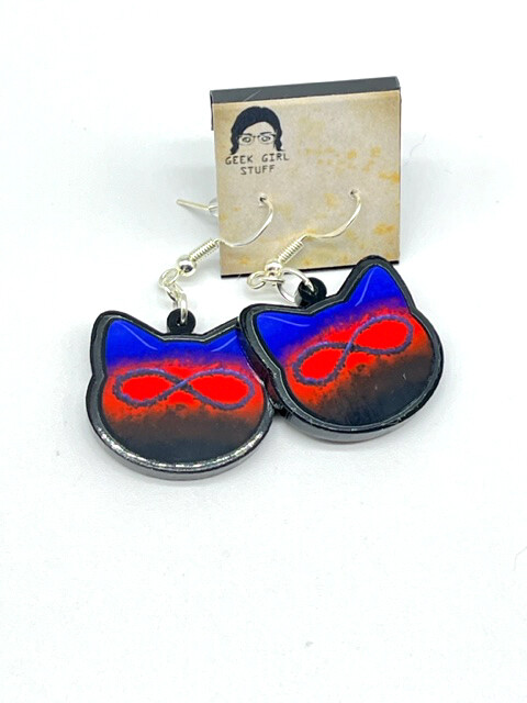 Polyamorous acrylic charm earrings