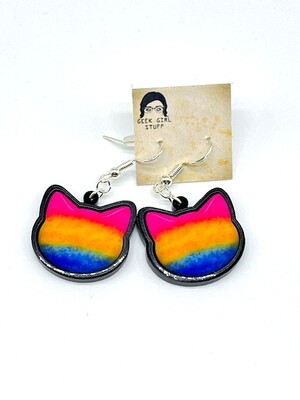 Pansexual acrylic charm earrings