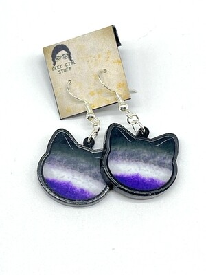 Asexual acrylic charm earrings